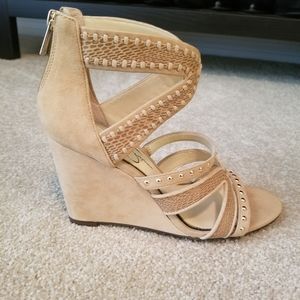 NWOT - Jessica Simpson Suede Wedge Sandals